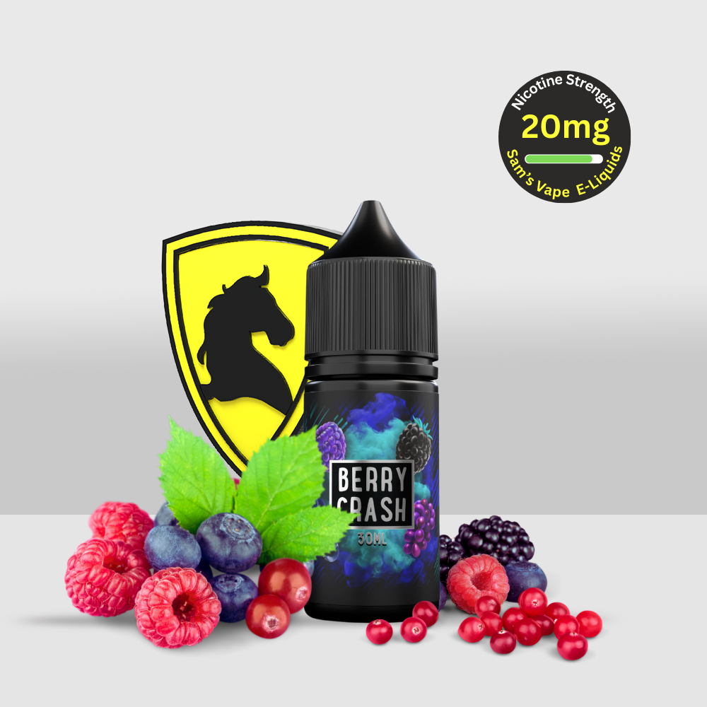 Sam's Vape E-Liquid 30ML 20MG Berry Crash | Fruity Berry Blend with a Sweet, Bold Impact - Seef Vape