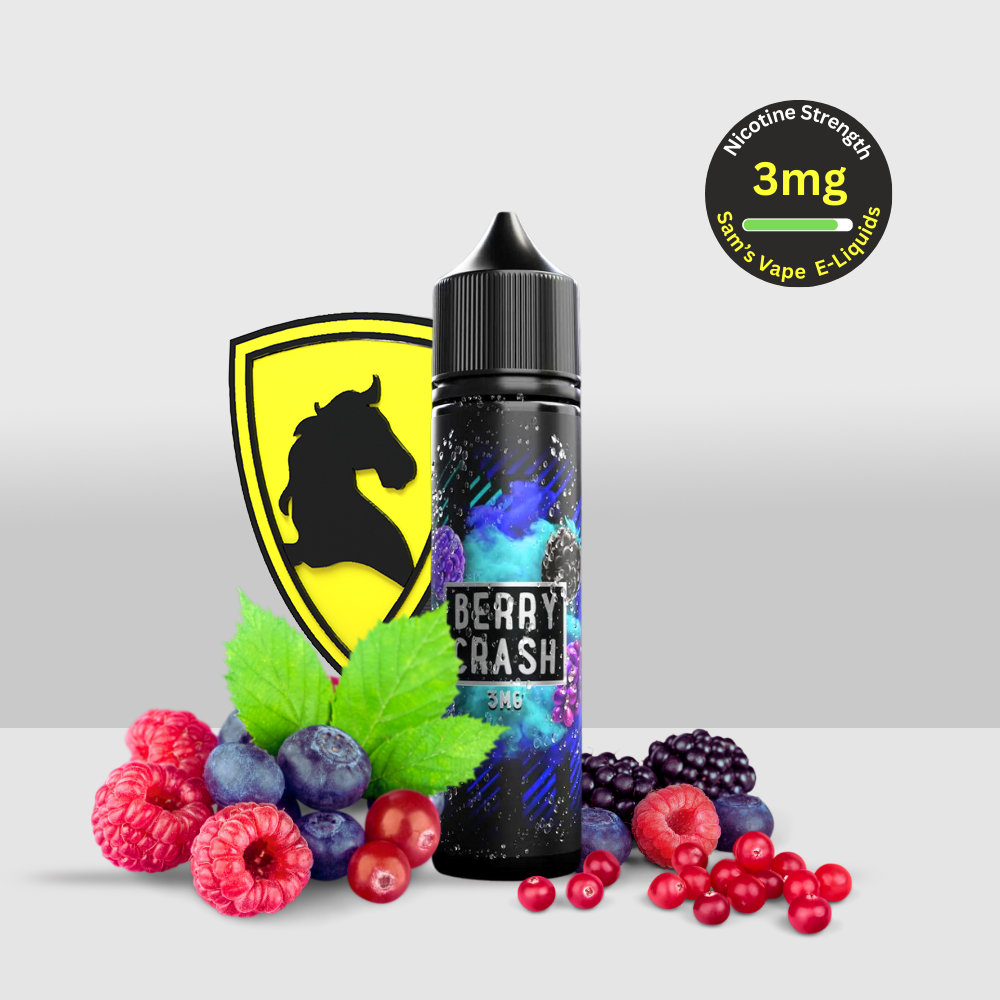 Sam's Vape E-Liquid 50ML 3MG Berry Crash | A Berry Medley with a Sweet, Fruity Impact - Seef Vape