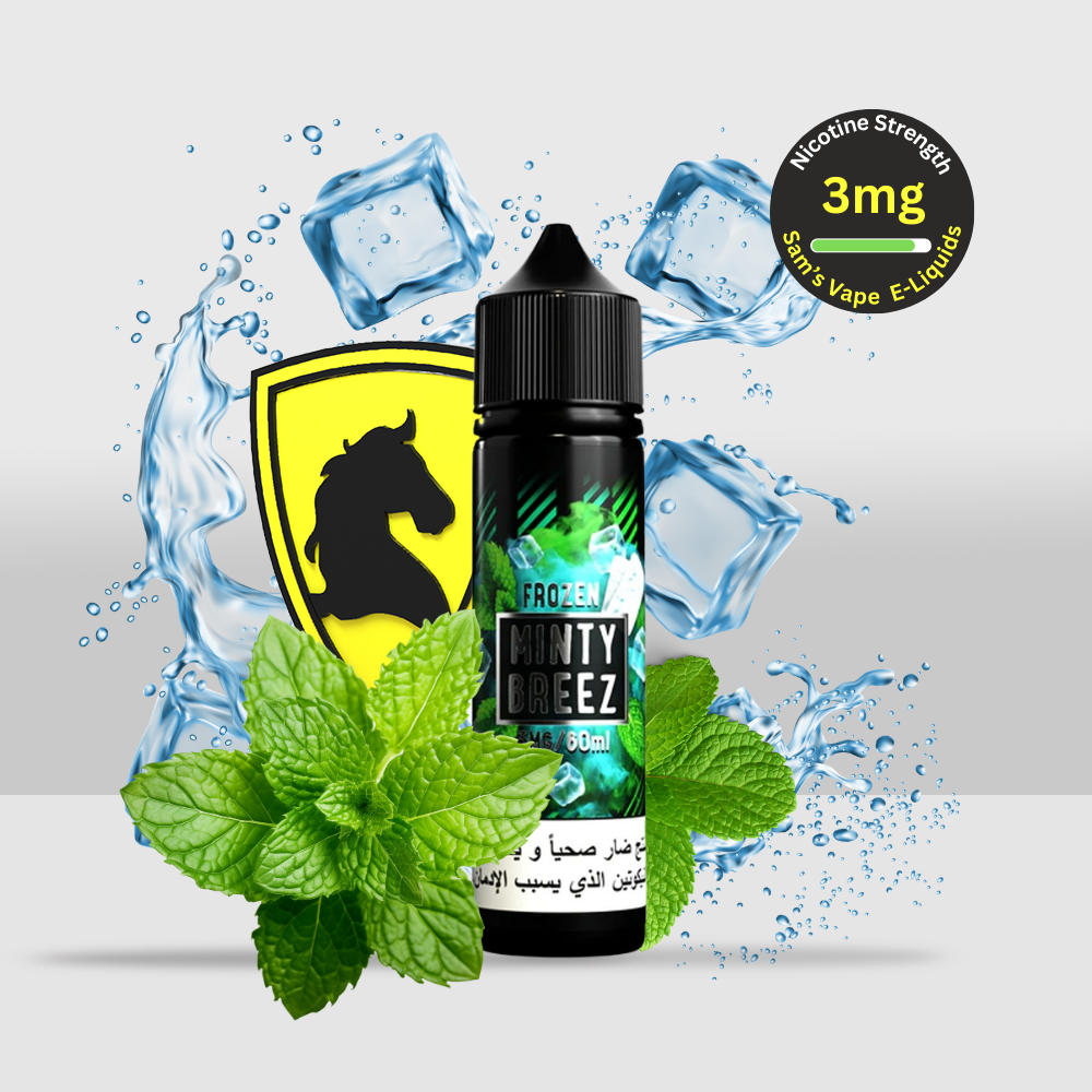 Sam's Vape E-Liquid 50ML 3MG Frozen Minty Breeze | Minty Freshness with a Chilled Aftertaste - Seef Vape