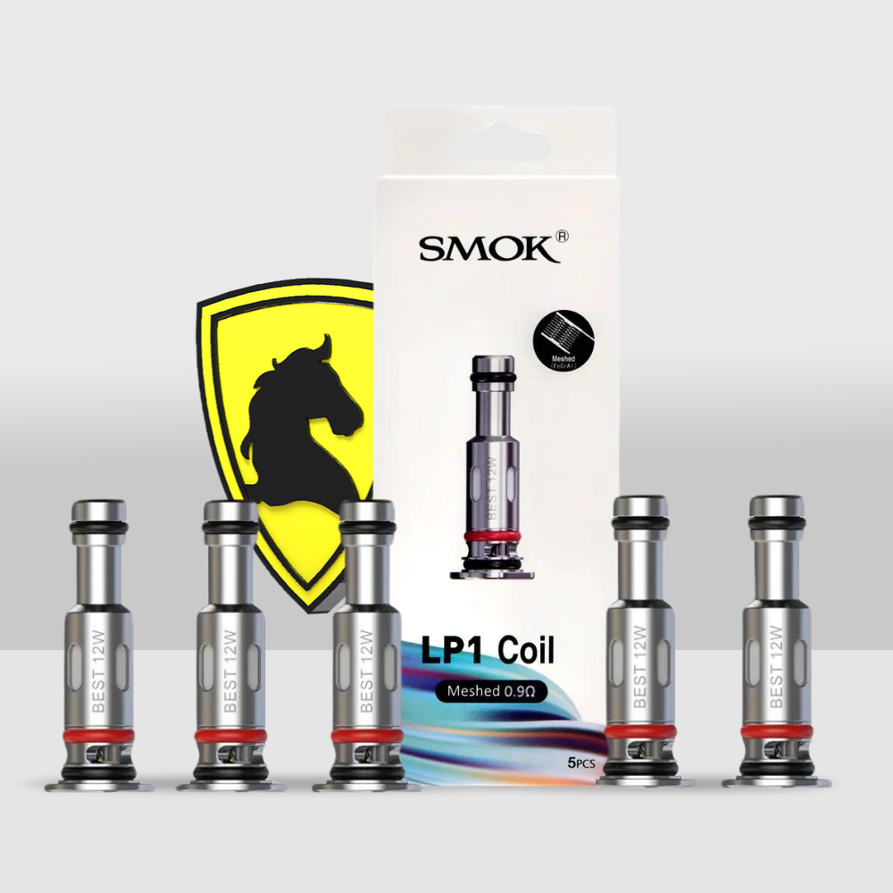 SMOK LP1 High-Performance Replacement Coils - Pack of 5 | For 0.8Ω Meshed, 0.9Ω Meshed MTL Turbo, and 1.2Ω Meshed MTL | Superior Vaping Experience - 0.9Ω (Ohm) Meshed MTL - Seef Vape