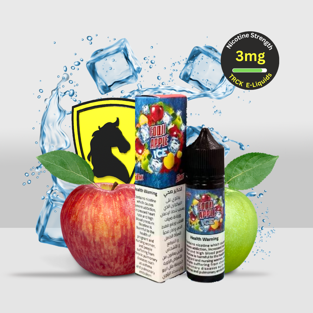 TRCK FS E-Liquid 50ML 3MG Fooji Apple Ice | Crisp Apple Flavor with an Invigorating Icy Kick - Seef Vape