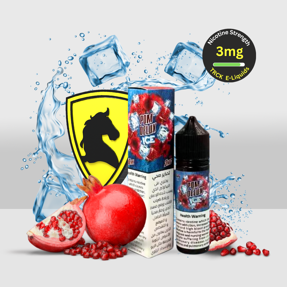 TRCK FS E-Liquid 50ML 3MG Pom Delux Ice | Bold Pomegranate Flavor with a Cool, Icy Finish - Seef Vape