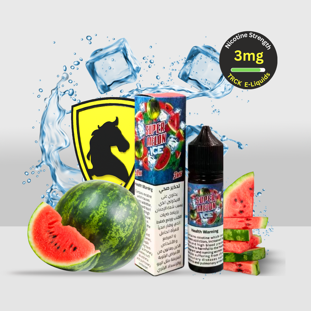 TRCK FS E-Liquid 50ML 3MG Super Melon Ice | Refreshing Melon Flavor with a Chilled Icy Twist - Seef Vape