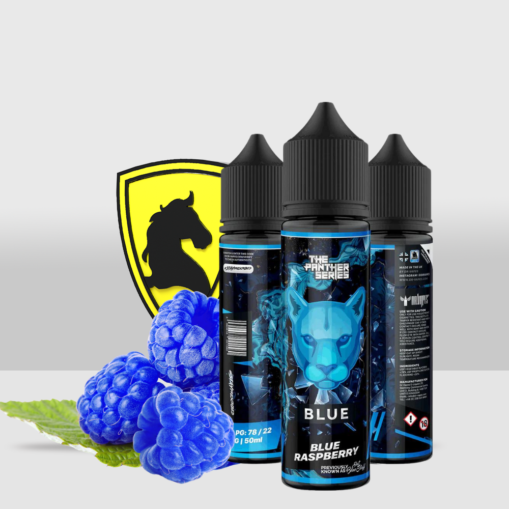 Panther E-Liquid Series 50ML - 3MG Blue By Dr. Vapes | Vibrant Blue Raspberry Flavor for a Sweet and Tangy Vaping Experience - Seef Vape