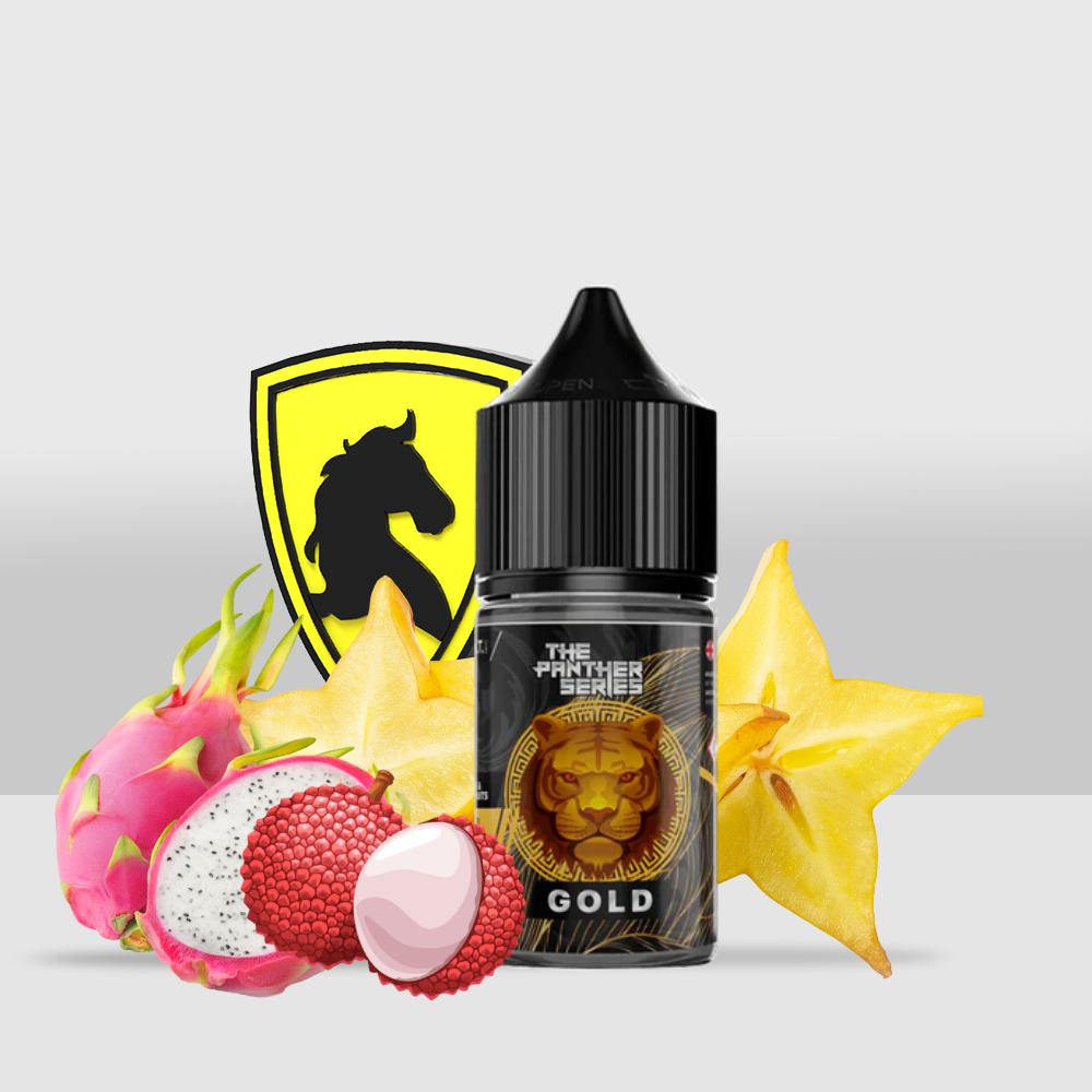 Panther E-Liquid Series 30ML - 20MG Gold By Dr. Vapes | Exotic Lychee and Tropical Fruit Fusion for a Refreshing Vape - Seef Vape