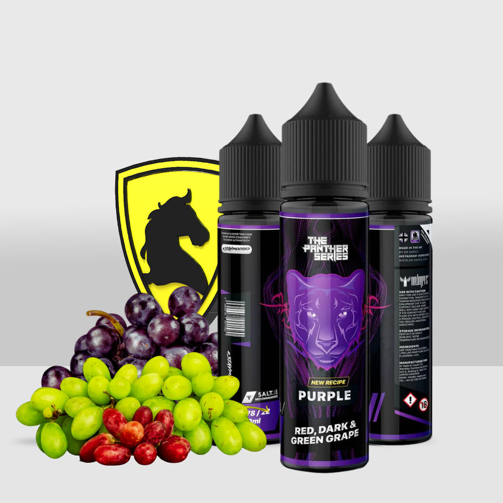 Panther E-Liquid Series 50ML - 3MG Purple By Dr. Vapes | Rich Grape Infusion for a Bold and Fruity Vape - Seef Vape