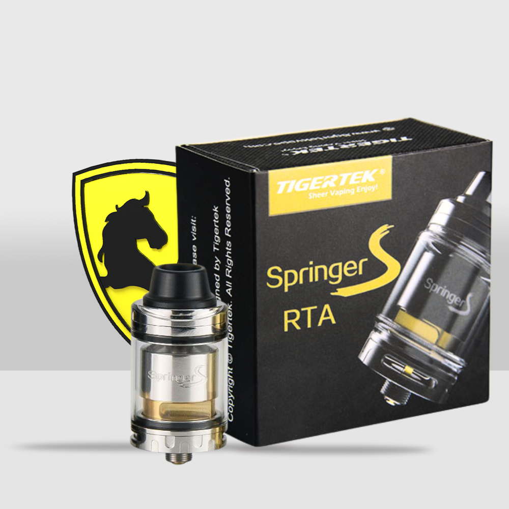 Tigertek Springer Atomizer S 24mm RTA: High-Performance 24mm Rebuildable Tank Atomizer (RTA) - SS - Seef Vape