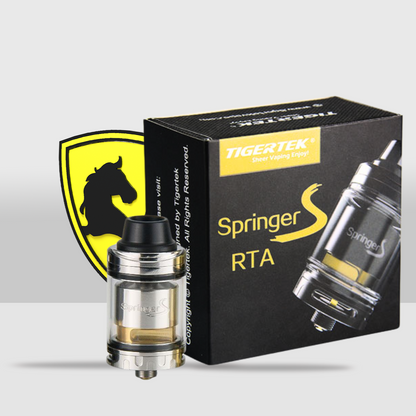 Tigertek Springer Atomizer S 24mm RTA: High-Performance 24mm Rebuildable Tank Atomizer (RTA) - SS - Seef Vape