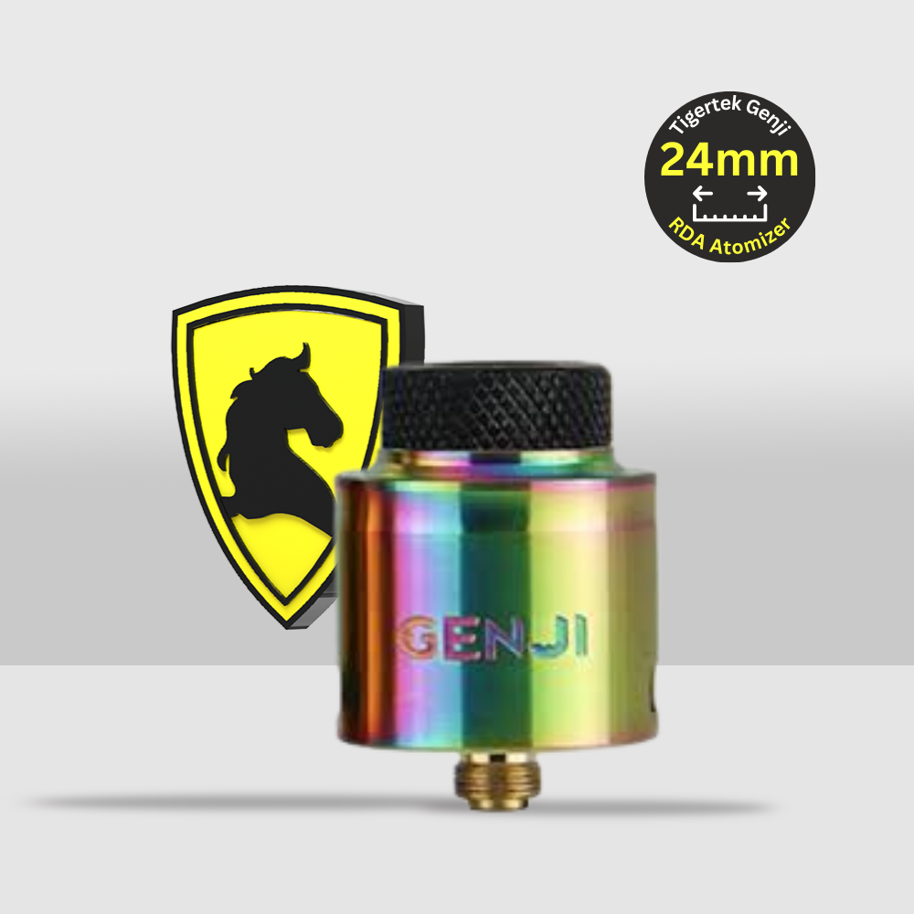 Tigertek Genji Atomizer 24mm RDA | High-Performance Rebuildable Dripping Atomizer for Intense Flavor - Rainbow - Seef Vape