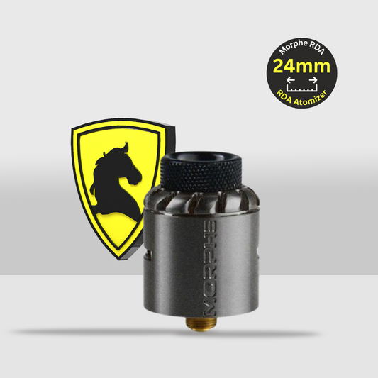 Tigertek Morphe RDA Atomizer 24mm | Innovative Design for Enhanced Vaping Experience - Black - Seef Vape