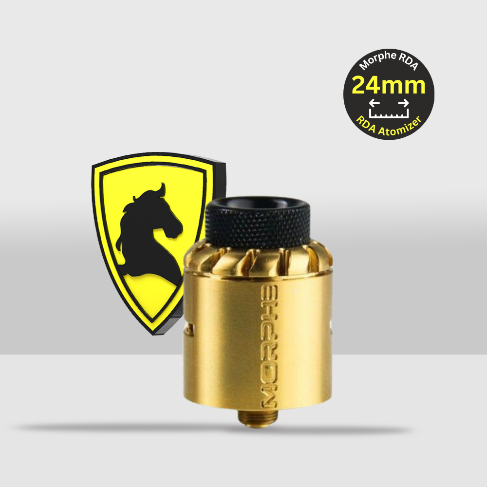 Tigertek Morphe RDA Atomizer 24mm | Innovative Design for Enhanced Vaping Experience - Gold - Seef Vape