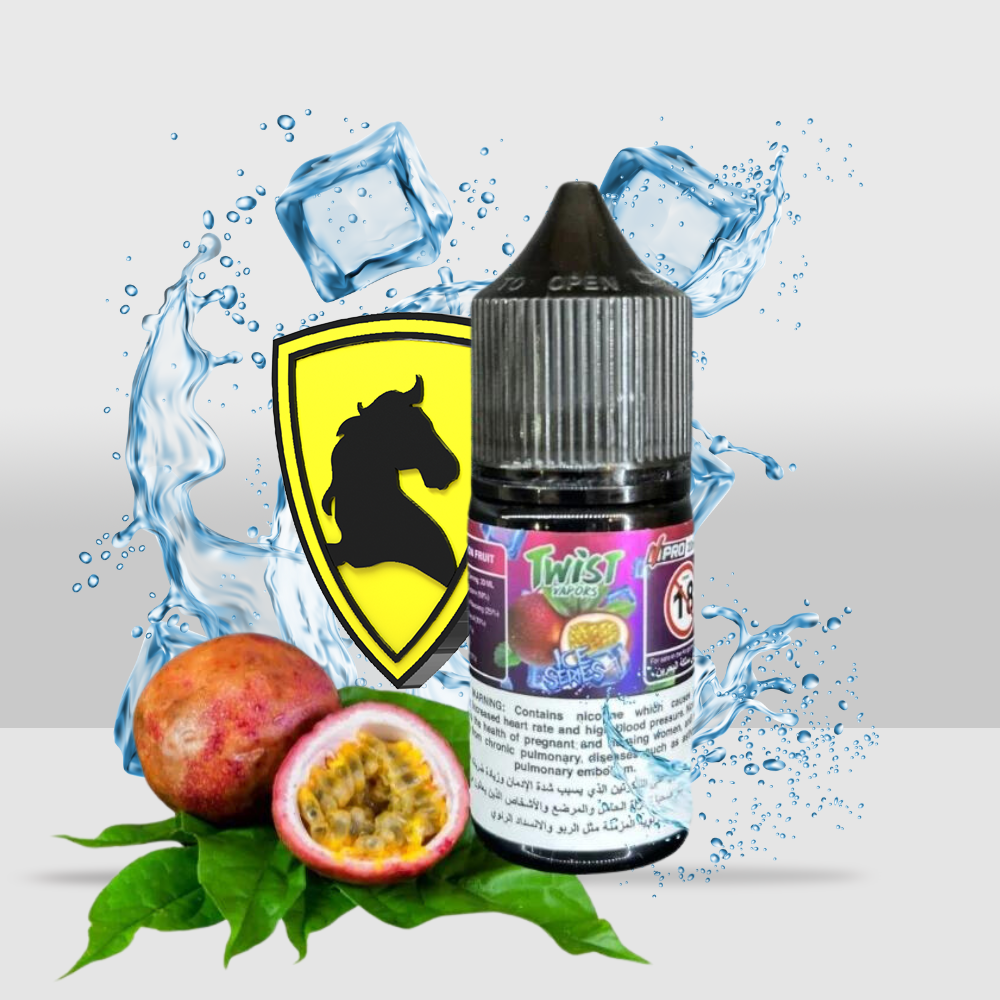 Twist Vapors E-Liquid 30ML - 20MG Passion Fruit Ice | Tangy Passion Fruit Flavor with a Cooling Sensation - Seef Vape