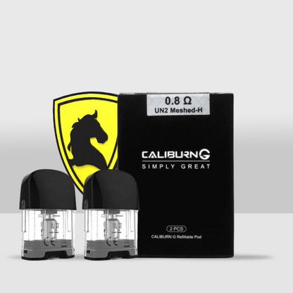 Uwell Caliburn G Pod Pack | 2mL Capacity, 0.8Ω / 1.0Ω Coils, Child-Resistant Certified (CRC) - 0.8Ω (Ohm) - Seef Vape