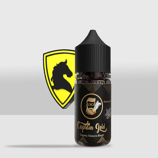 Captain Gold Creamy Tobacco Salt Blend E-Juice 30ML | Premium Creamy Tobacco Blend Flavored Vape Juice - 20mg - Seef Vape