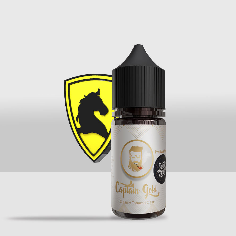 Captain Gold Creamy Tobacco Cigar Salt E-Juice 30ML | Premium Creamy Tobacco Cigar Salt Flavored Vape Juice - 20mg - Seef Vape