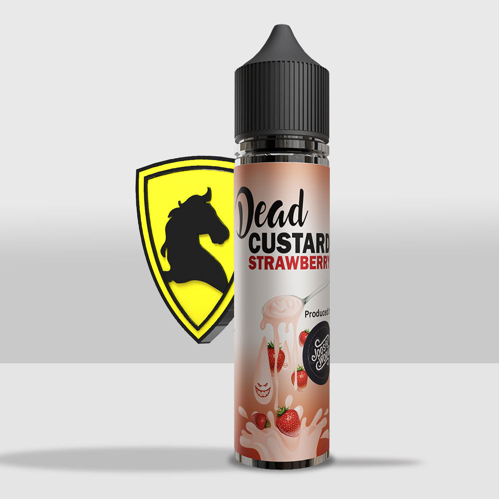 Jossy World Dead Custard Strawberry E-Juice 50ML | Premium Dead Custard Strawberry Flavored Vape Juice - 3mg - Seef Vape