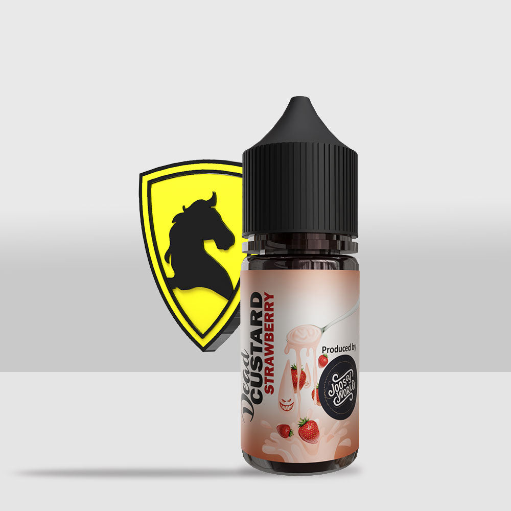 Jossy World Dead Custard Strawberry Salt E-Juice 30ML | Premium Dead Custard Strawberry Salt Flavored Vape Juice - 20mg - Seef Vape