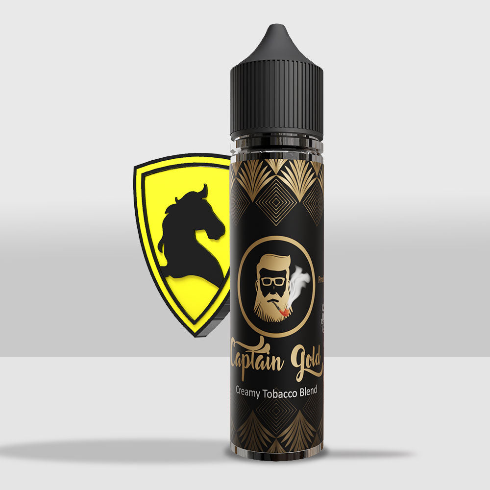 Captain Gold Creamy Tobacco Blend E-Juice 50mL | Premium Creamy Tobacco Blend Flavored Vape Juice - 3mg - Seef Vape