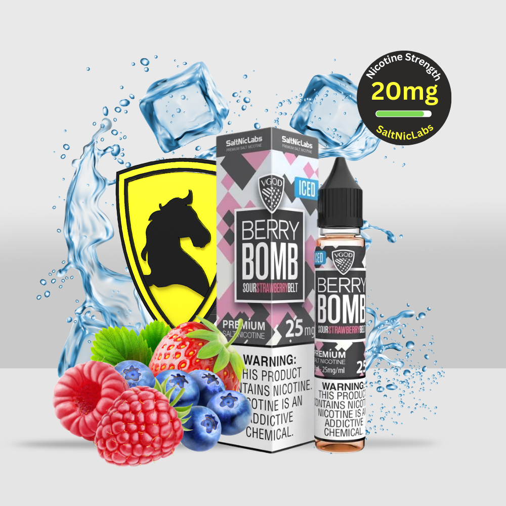 VGOD E-Liquid 30ml 20mg Iced Berry Bomb | Tart Mixed Berries with a Frosty Kick of Menthol - Seef Vape