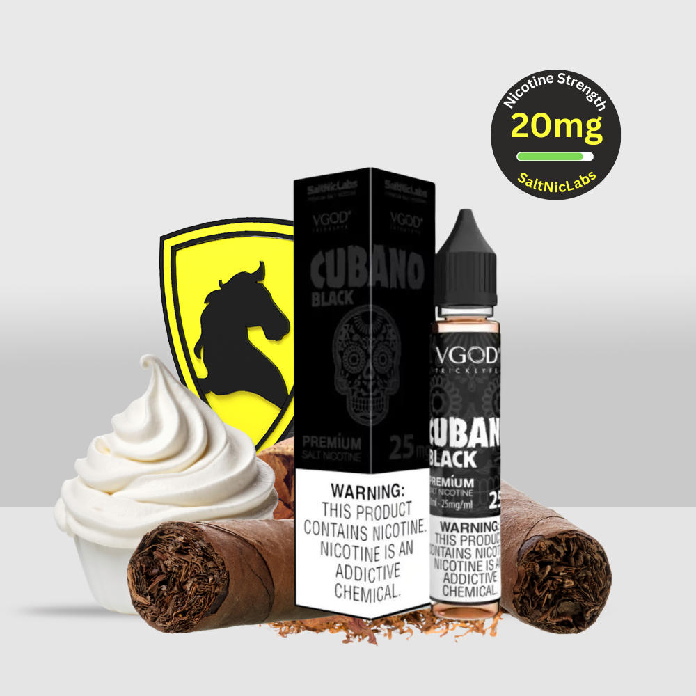 VGOD E-Liquid 30ml 20mg Cubano Black | Deep, Full-Bodied Cuban Cigar Flavor - Seef Vape