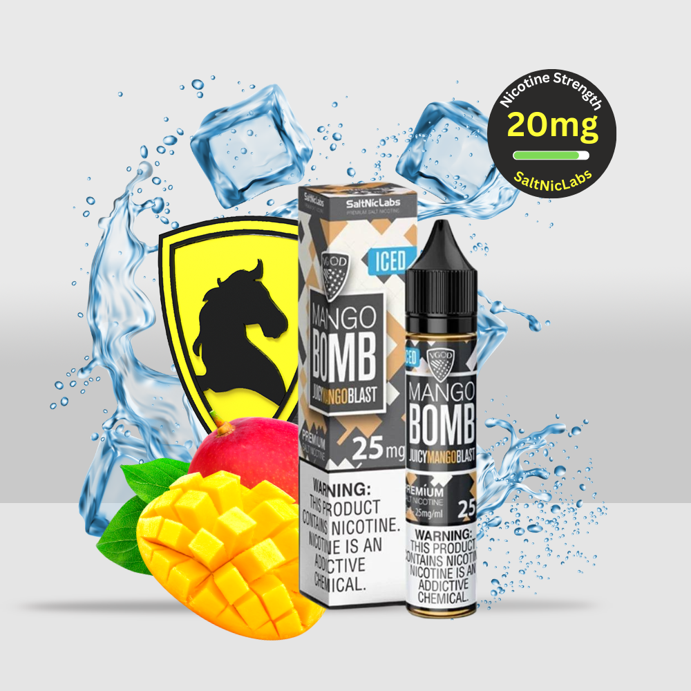 VGOD E-Liquid 30ml 20mg Iced Mango Bomb | Juicy Mango with an Icy Blast for a Refreshing Taste - Seef Vape