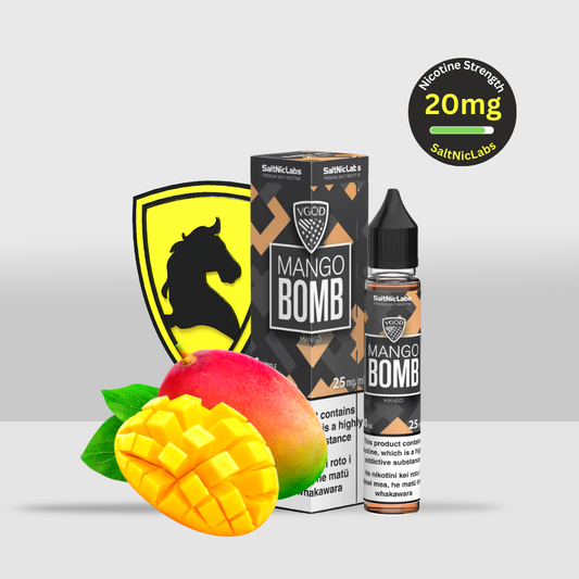 VGOD E-Liquid 30ml 20mg Mango Bomb | Sweet, Succulent Mango Flavor with No Icing - Seef Vape