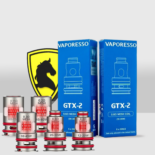 Vaporesso GTX 2 Replacement Coils - Mesh DTL 0.2Ω, 0.3Ω, 0.4Ω, 0.6Ω, 0.8Ω, and 1.2Ω MTL Regular | Updated Version of GTX With High-Performance Coils for Enhanced Vaping Experience - 0.15Ω (Ohm) DTL Mesh - Seef Vape