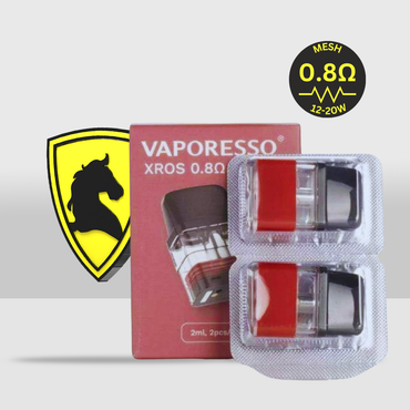 Vaporesso XROS Replacement Pods 2mL Pack of 2 - 0.8Ω and 1.2Ω | Premium Pods for Enhanced Vaping Experience - 0.8Ω (Ohm) - Seef Vape