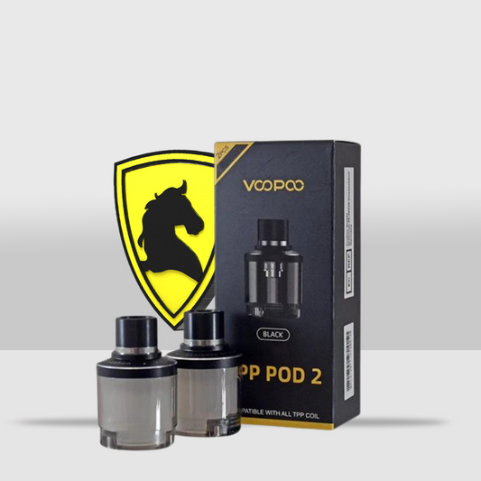 VooPoo TPP Pod 2 5.5mL (Pack of 2) | Durable & High-Capacity Replacement Pods for Extended Vaping - Black - Seef Vape