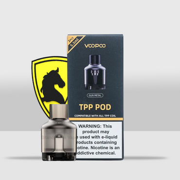 Voopoo TPP Pod 5.5ML (Pack of 2) | High-Capacity Pods for Enhanced Vaping Sessions - Gun Metal - Seef Vape